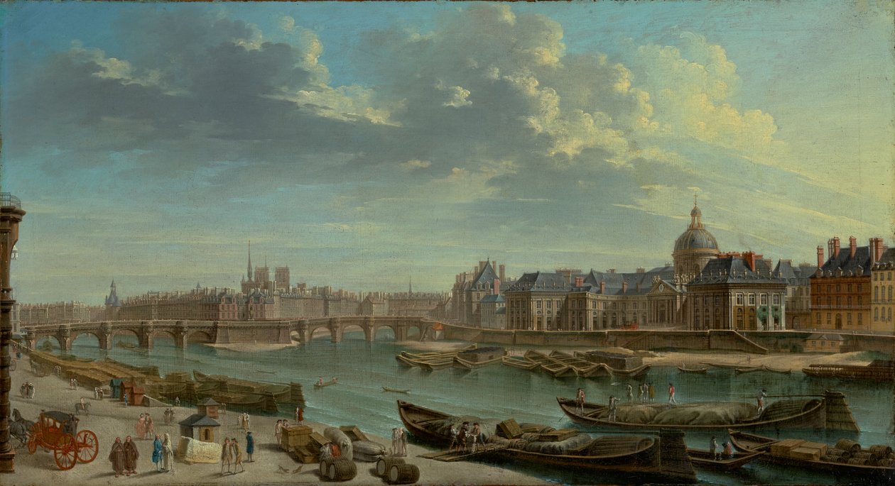 Widok na Paryż z Ile de la Cité, 1763 autorstwa Jean Baptiste Raguenet