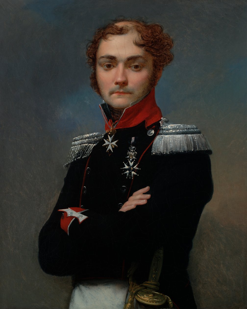 Portret Charlesa-Louisa Regnaulta, oficera z wojen napoleońskich autorstwa Jean Baptiste Regnault