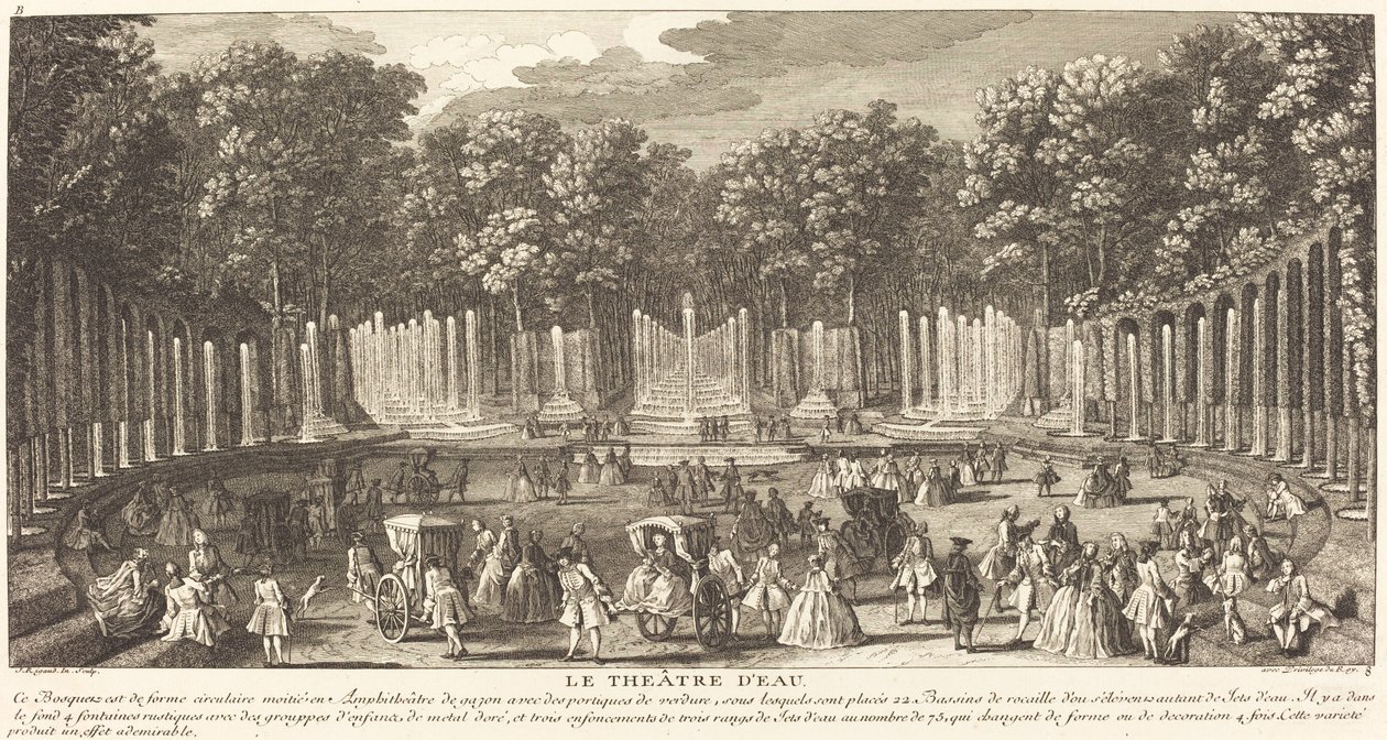 Teatr Wodny autorstwa Jean Baptiste Rigaud