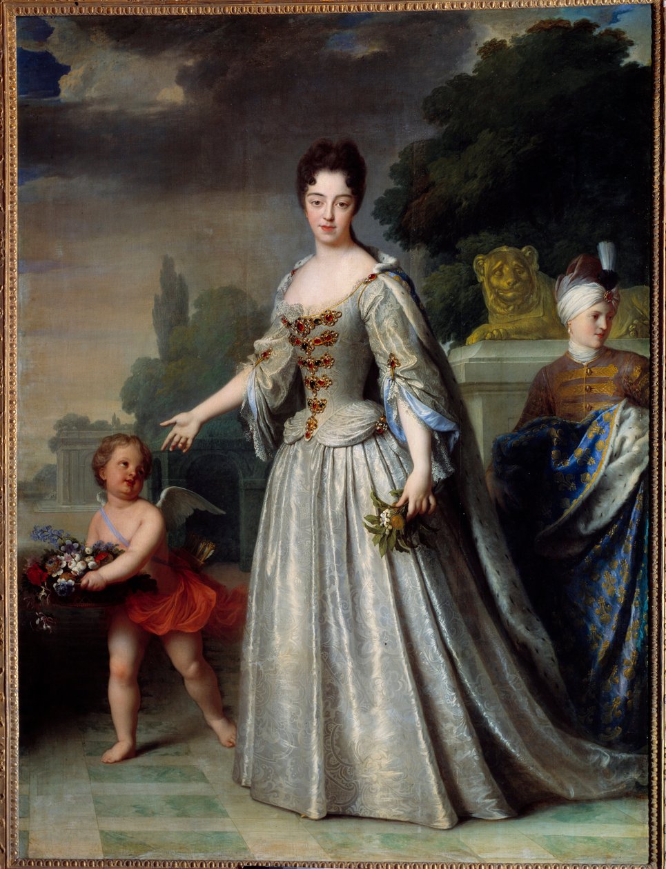 Portret Marii Adelajdy Sabaudzkiej, księżnej Burgundii delfina Francji (1685-1712). Obraz Jeana Baptiste Santerre (1651-1717) autorstwa Jean Baptiste Santerre