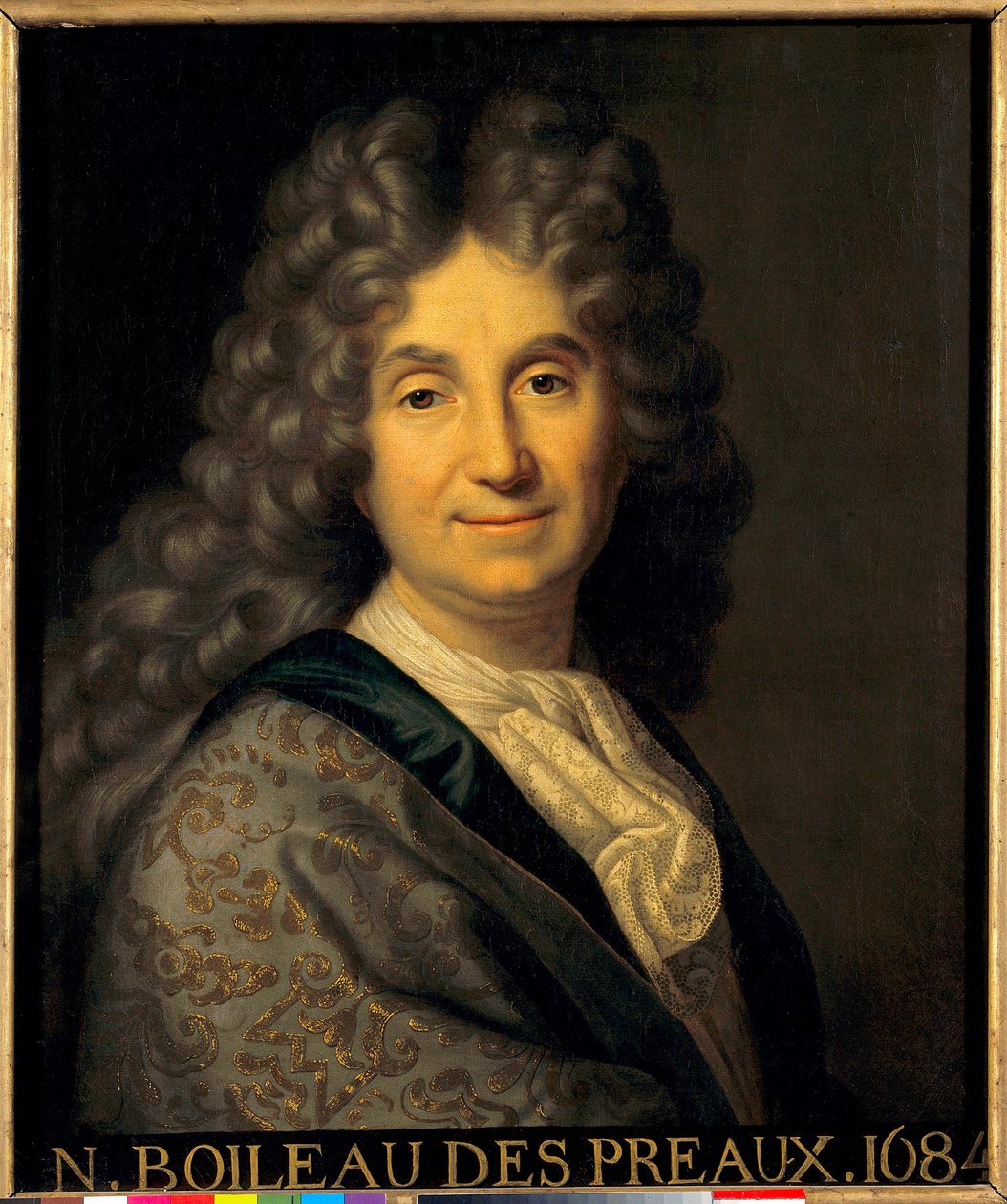 Portret Nicolasa Boileau Despreaux (Boileau-Despreaux) (1636-1711) - Obraz Jeana Baptiste Santerre (1651-1717) autorstwa Jean Baptiste Santerre