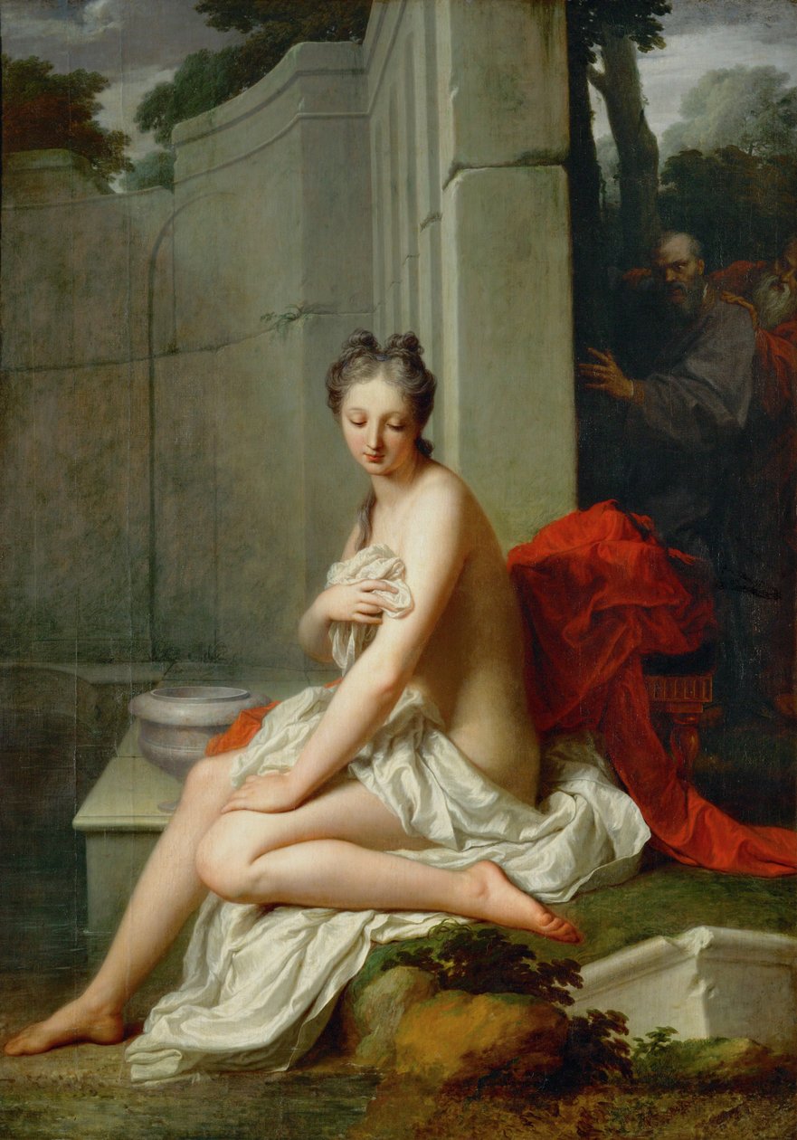 Suzanne au bain - Zuzanna i starsi ... autorstwa Jean Baptiste Santerre