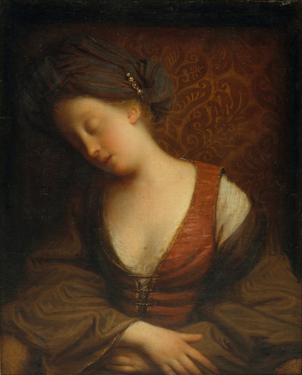 Śpiąca młoda kobieta autorstwa Jean Baptiste Santerre