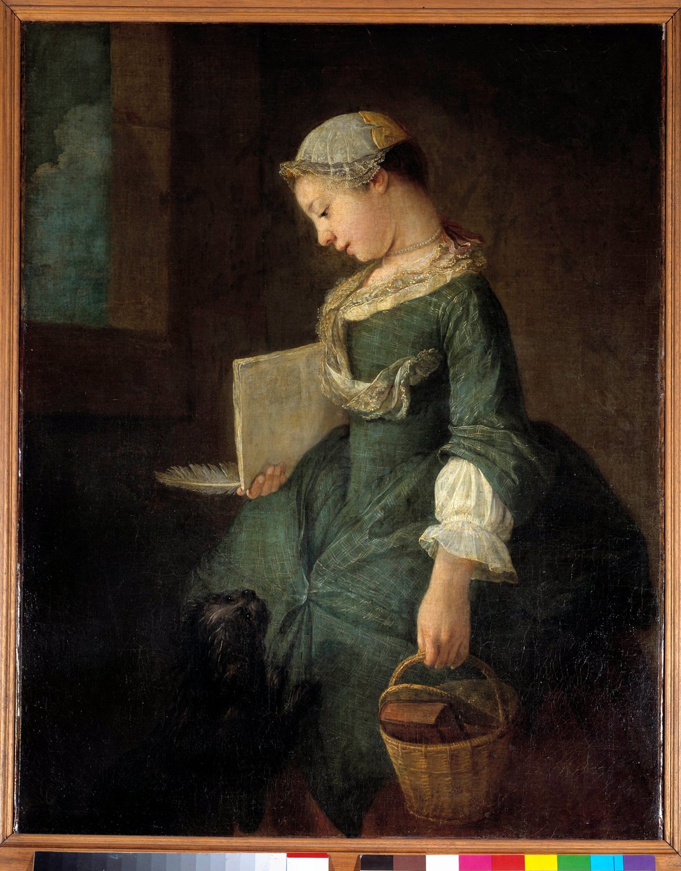 Młoda uczennica Obraz Jeana Baptiste Simeona Chardina (1699-1779) XVIII-wieczny Petersburg. Ermitaż autorstwa Jean Baptiste Simeon Chardin