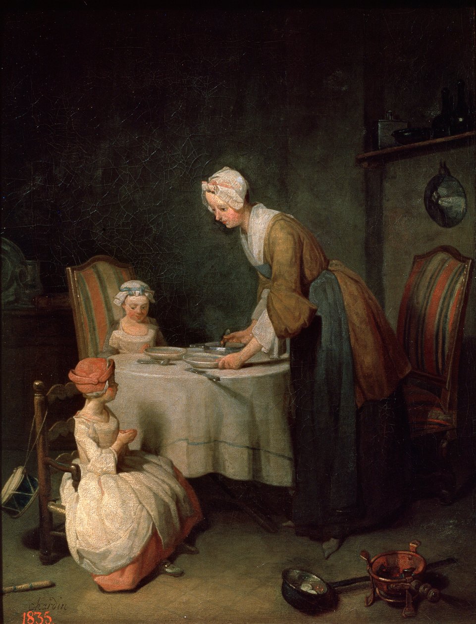 Łaska przed błogosławieństwem obiadowym, 1744. autorstwa Jean Baptiste Simeon Chardin