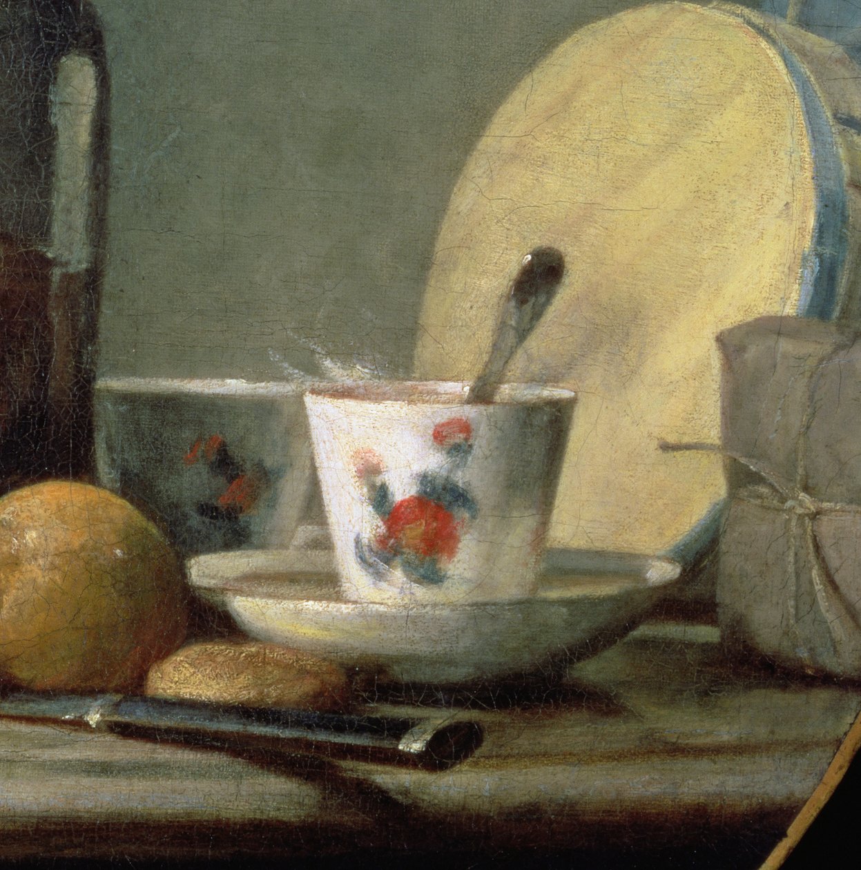 Słoik Moreli, 1758, detal autorstwa Jean Baptiste Simeon Chardin
