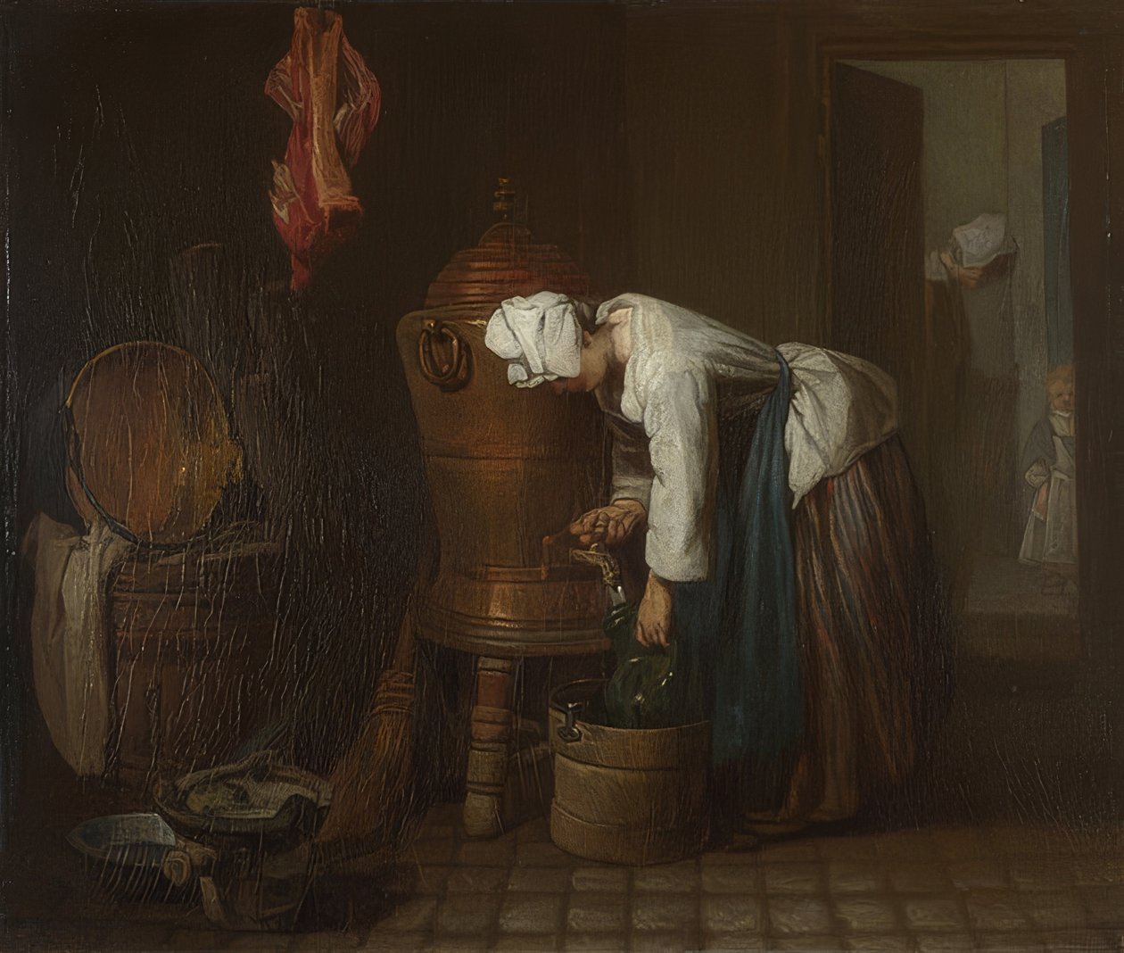 La Fontaine (zbiornik na wodę). 1733 lub później autorstwa Jean Baptiste Simeon Chardin