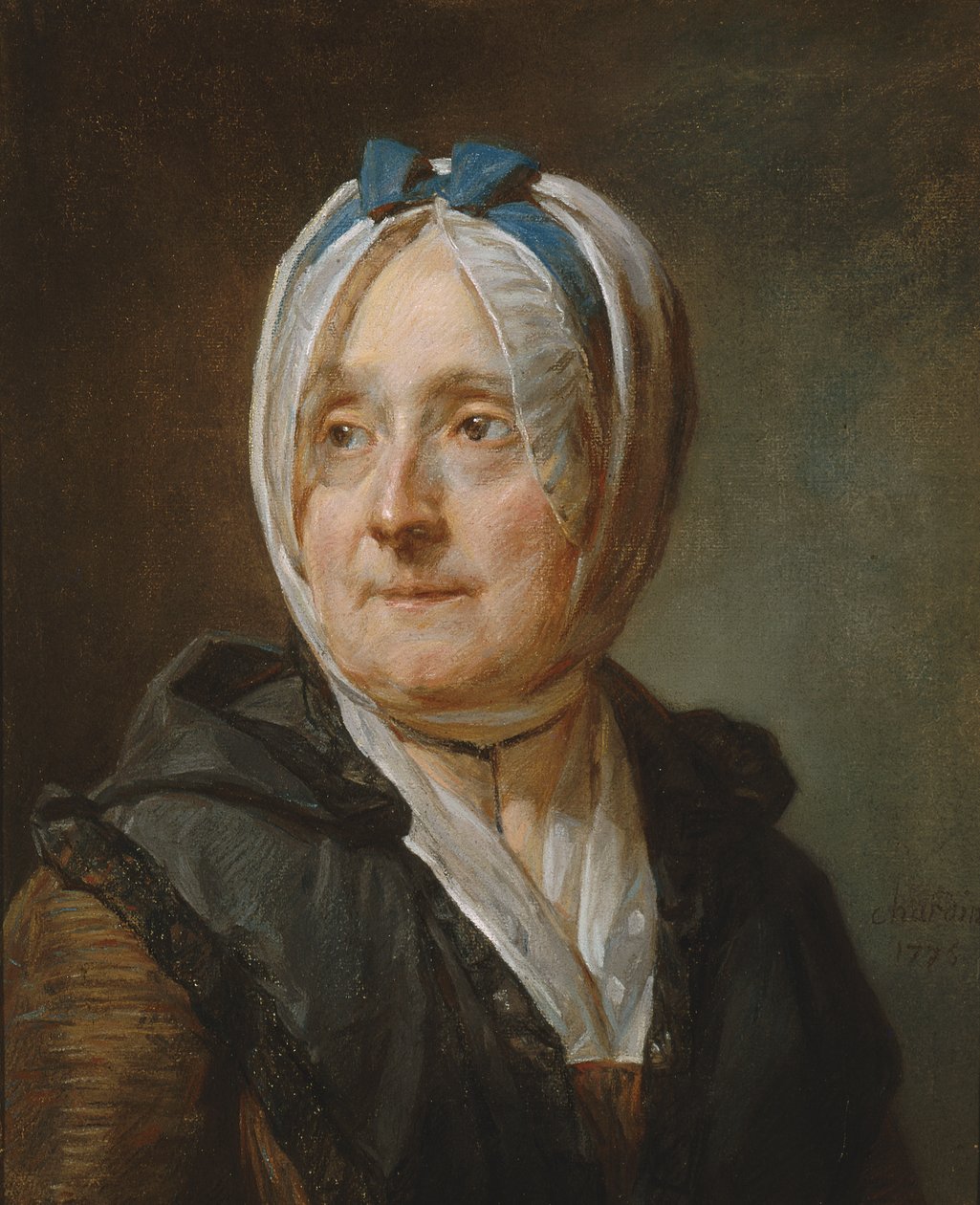 Portret Madame Chardin (1707-91) 1775 autorstwa Jean Baptiste Simeon Chardin