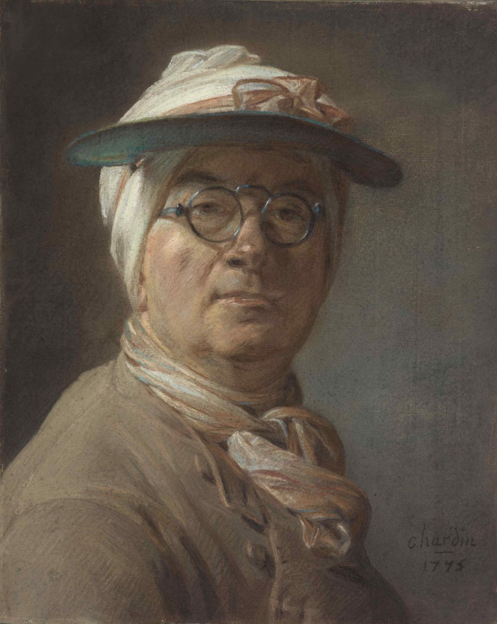 Autoportret z cieniem, 1775. autorstwa Jean Baptiste Simeon Chardin