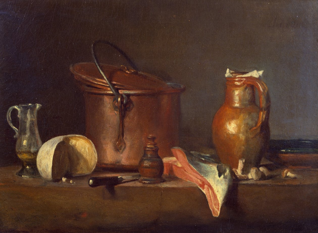 Martwa natura z łososiem, ok. 1730 autorstwa Jean Baptiste Simeon Chardin