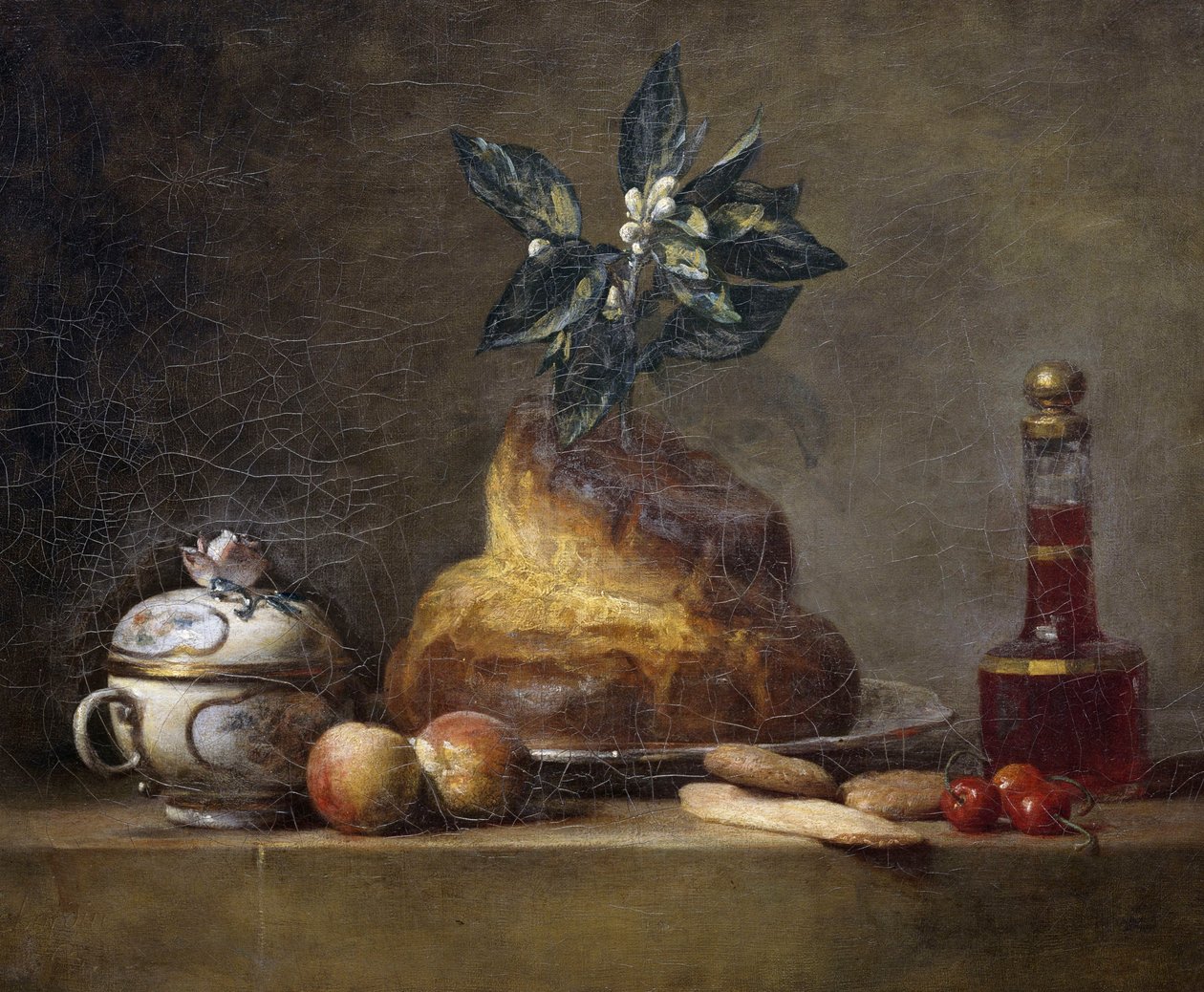 Martwa natura z brioche autorstwa Jean Baptiste Simeon Chardin