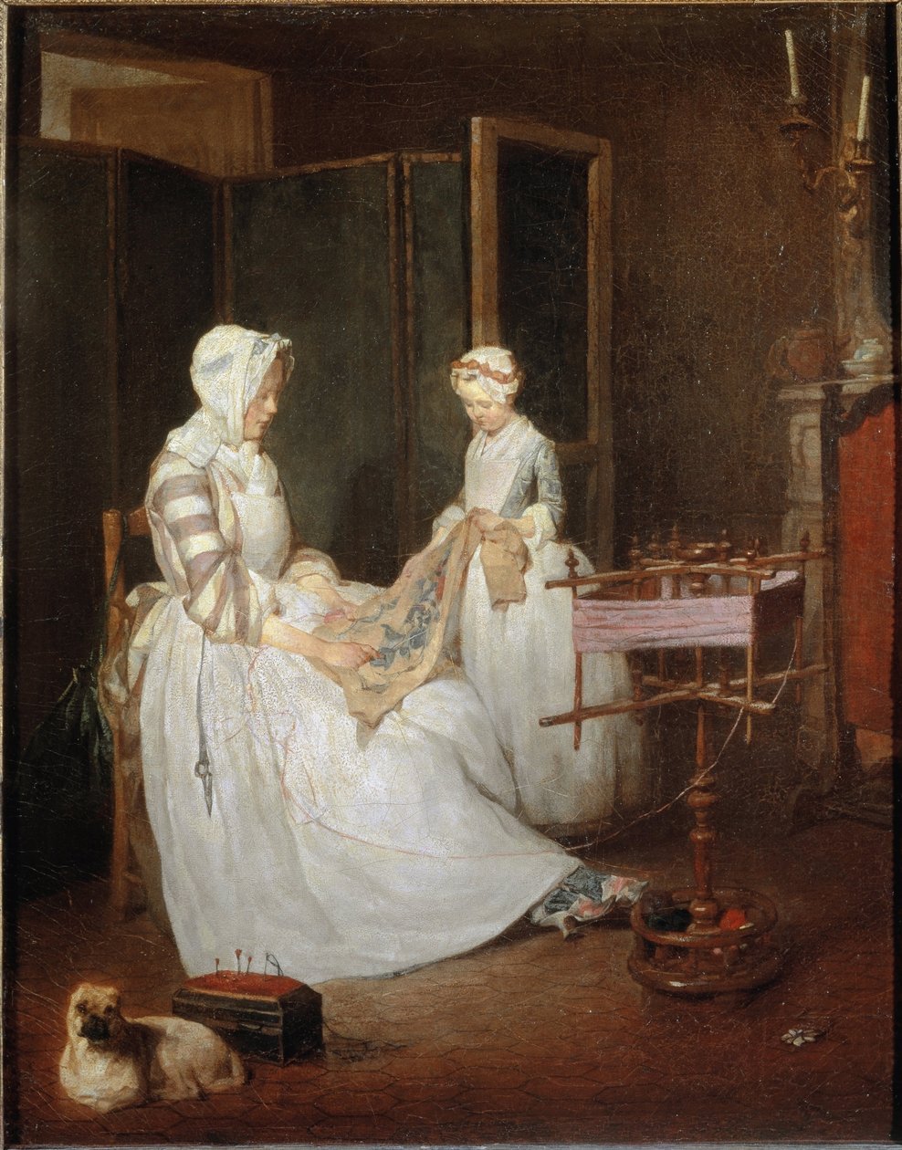Matka pracowita, ok. 1740 autorstwa Jean Baptiste Simeon Chardin