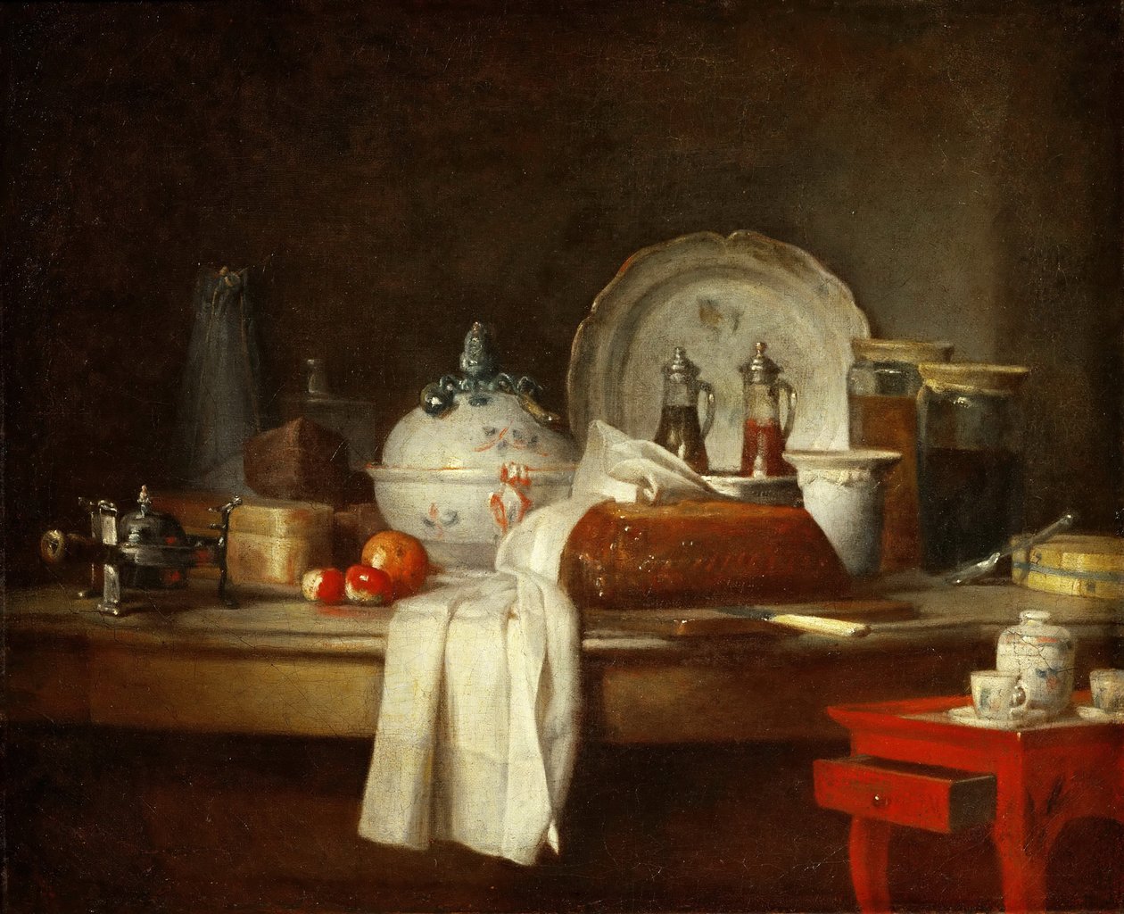 Oficerski bałagan czyli resztki lunchu autorstwa Jean Baptiste Simeon Chardin