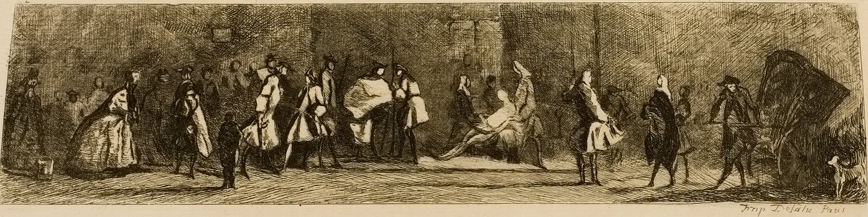 Znak chirurga-cyrulika, wygrawerowany przez Julesa de Goncourt autorstwa Jean Baptiste Simeon Chardin