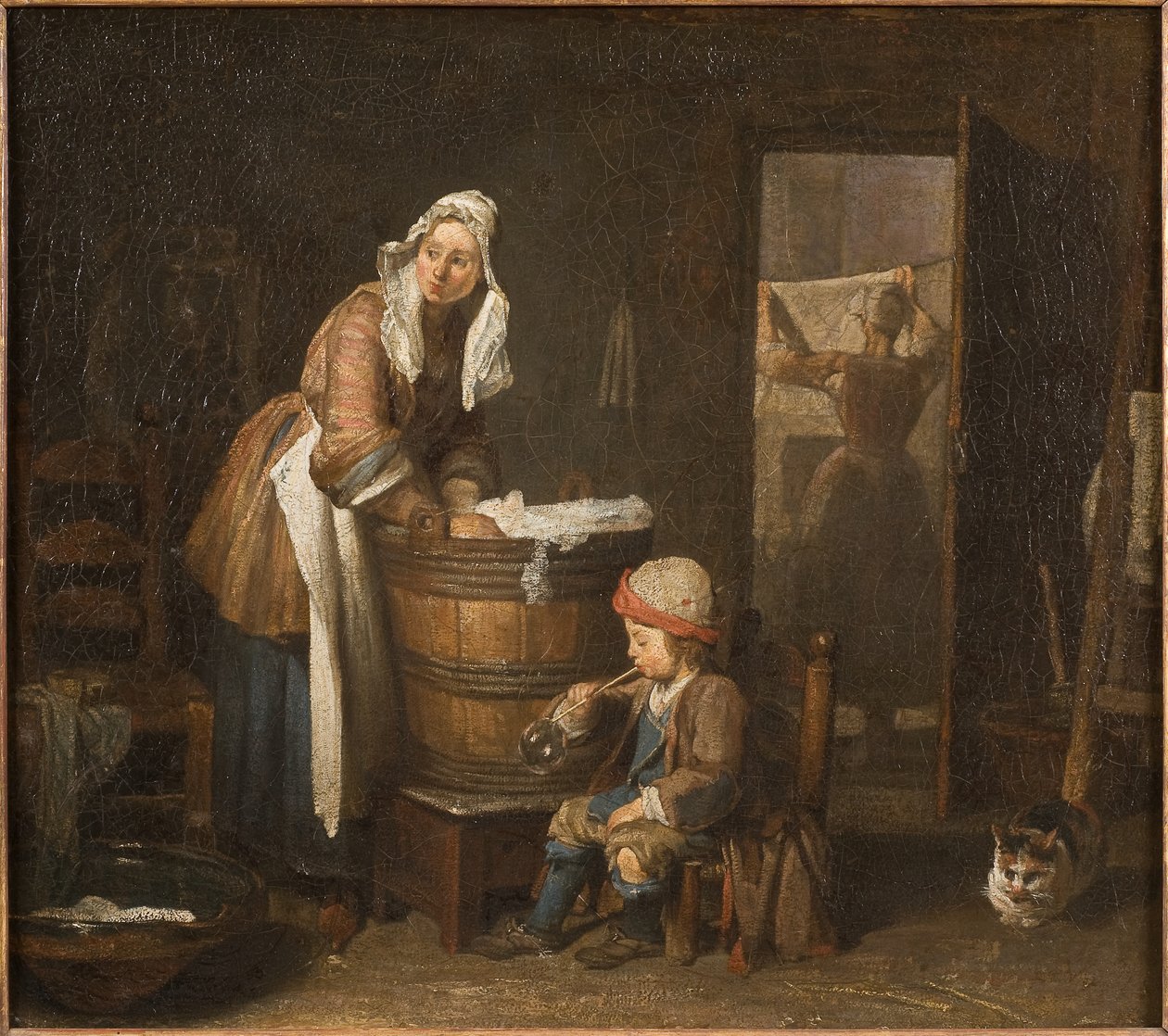 Praczka (olej na płótnie) autorstwa Jean Baptiste Simeon Chardin