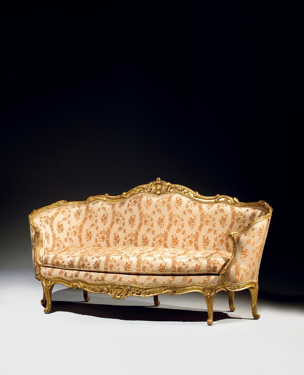 Sofa Ludwika XV, 1717 autorstwa Jean Baptiste Tilliard