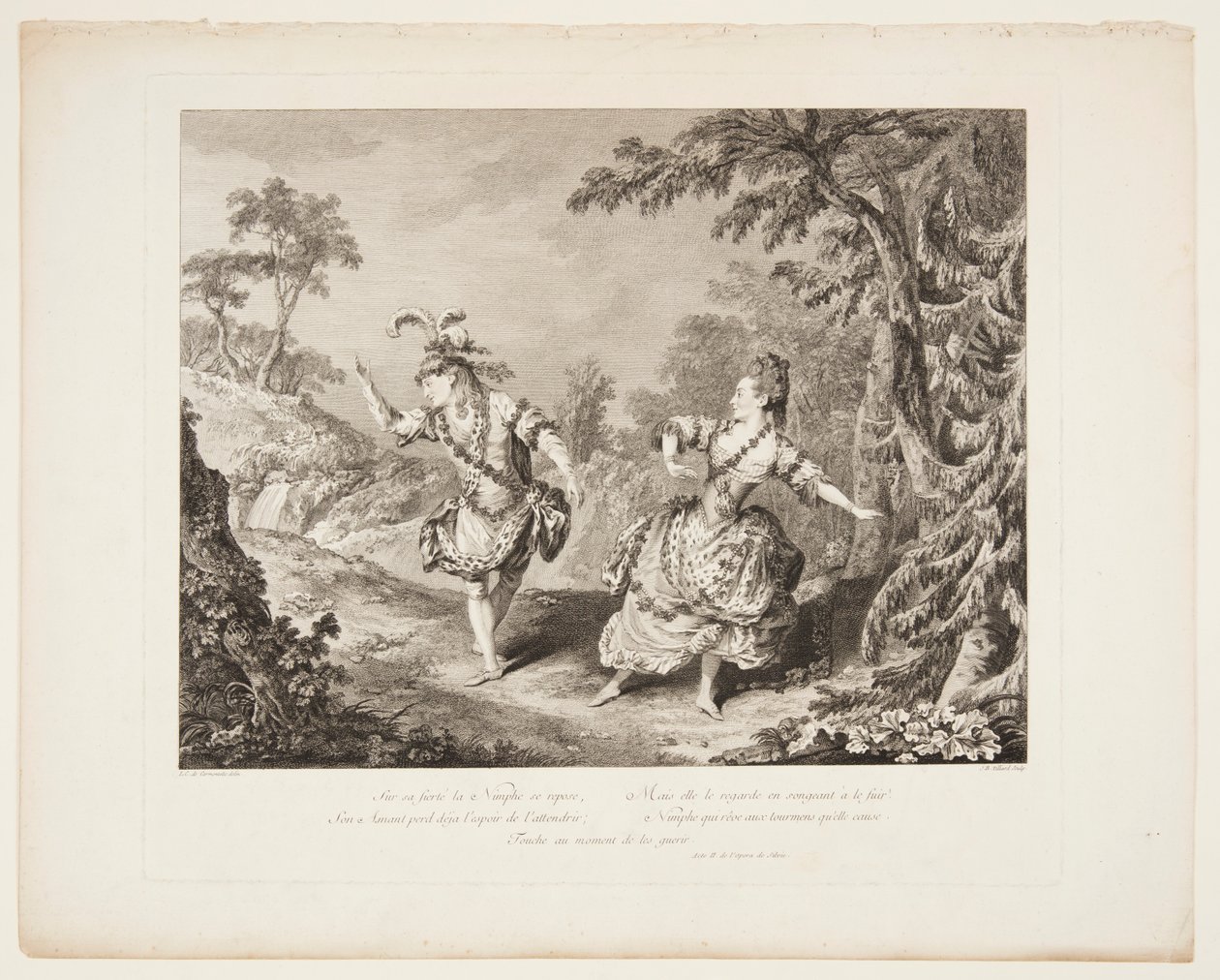 Scena z opery „Sylvie” autorstwa Jean Baptiste Tilliard