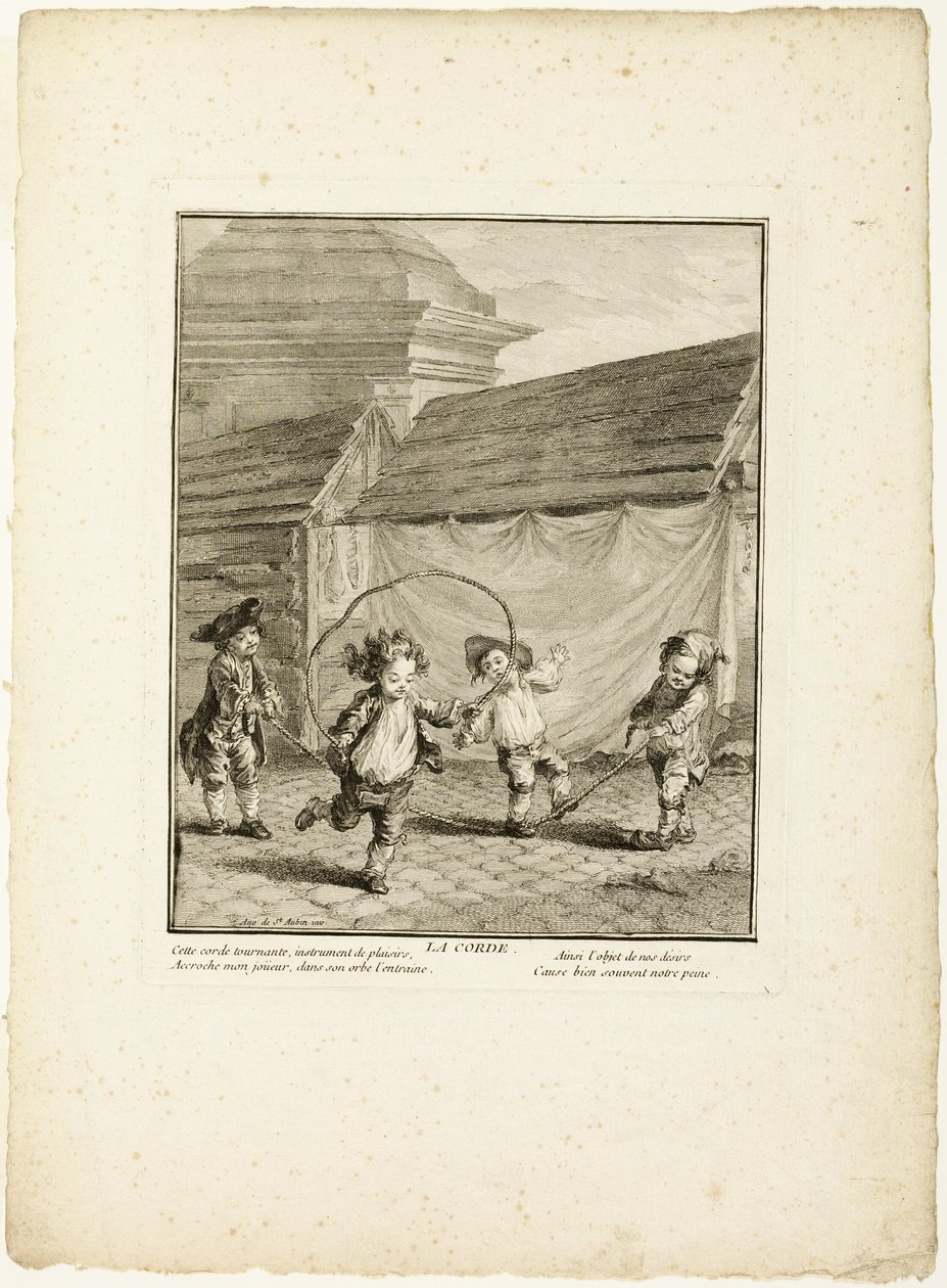 Jump Rope, z gry The Games of the Urchins of Paris autorstwa Jean Baptiste Tilliard I