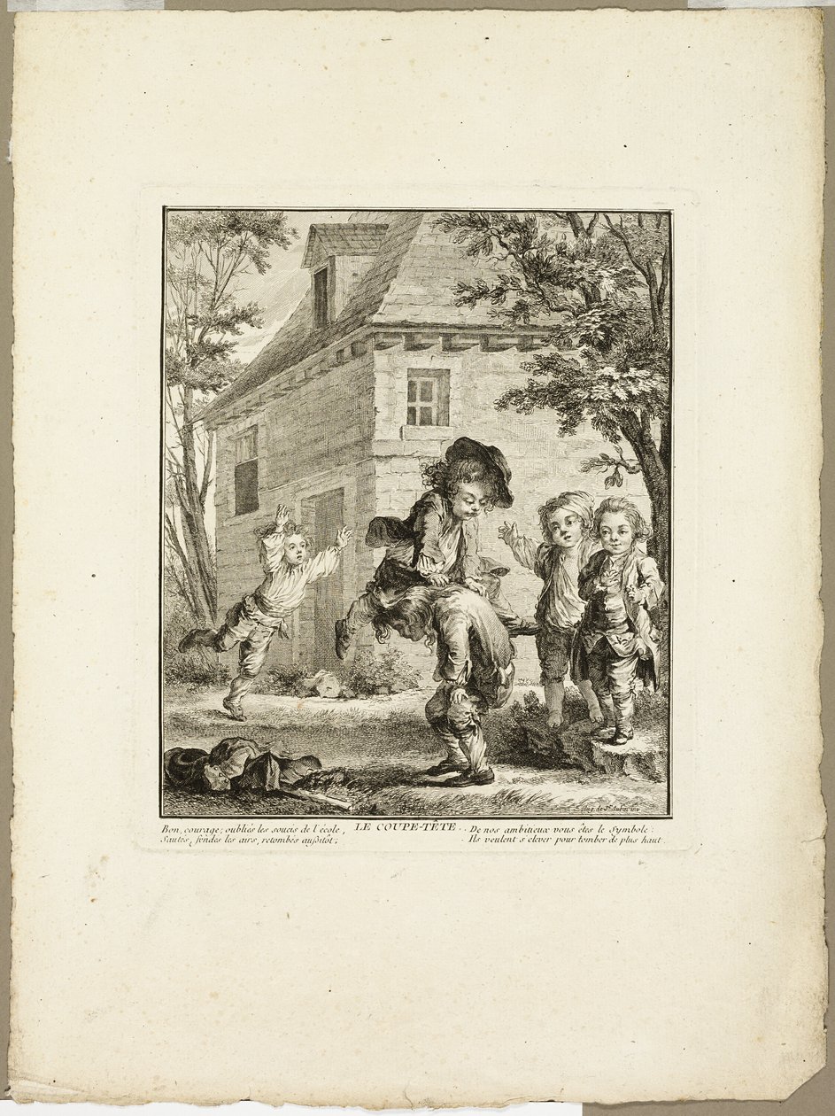 Leap Frog, z gry The Games of the Urchins of Paris autorstwa Jean Baptiste Tilliard I