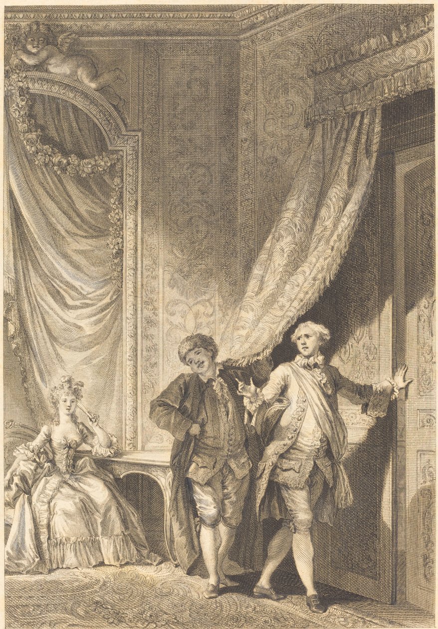 Wspaniały autorstwa Jean Baptiste Tilliard after Jean Honoré Fragonard