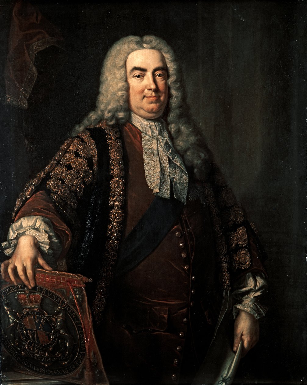 WALPOLE Robert: Pierwszy hrabia Oksfordu (1676-1745), ok. 1740 (olej na płótnie) autorstwa Jean Baptiste Vanloo