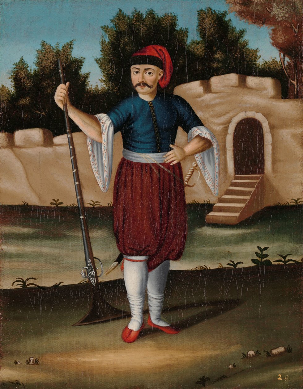 Człowiek z albańskiego wybrzeża autorstwa Jean Baptiste Vanmour (workshop of)
