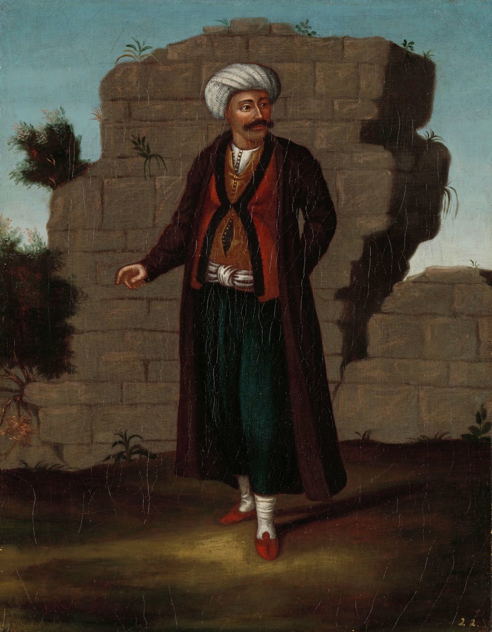 Człowiek z wyspy Mykonos autorstwa Jean Baptiste Vanmour (workshop of)