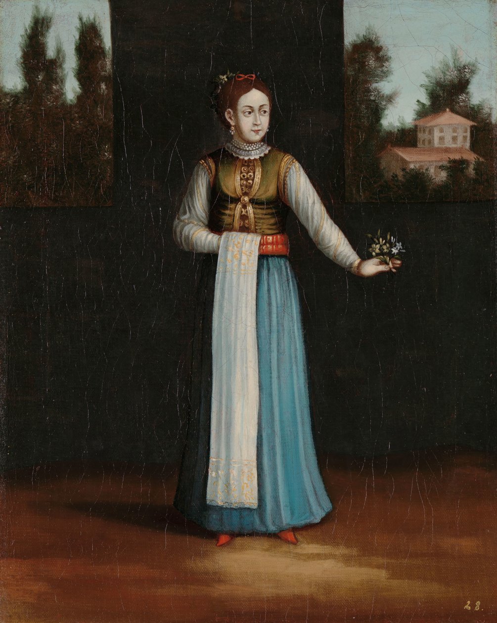 Kobieta z albańskiego wybrzeża autorstwa Jean Baptiste Vanmour (workshop of)