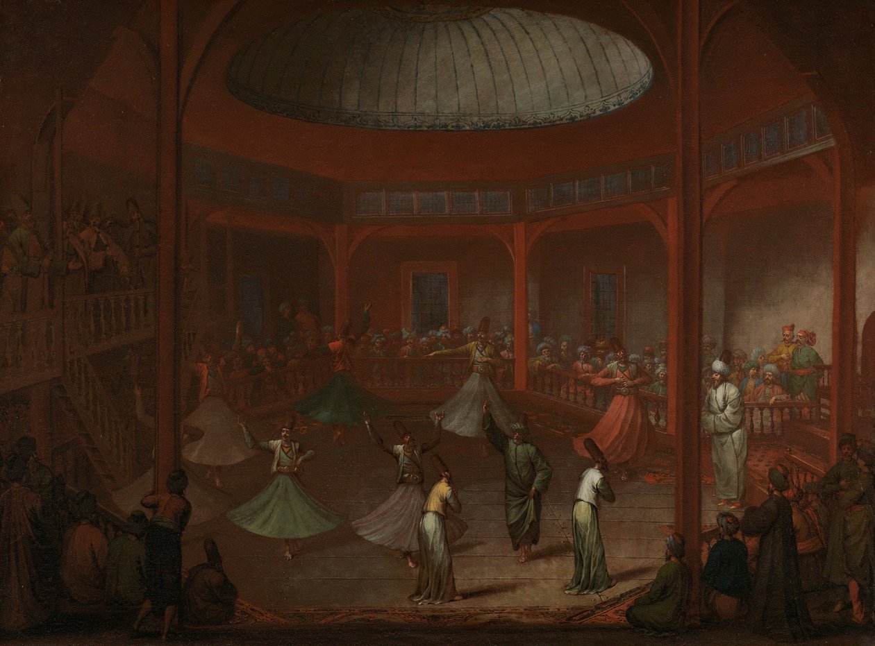 Wirujący Derwisze Tańczący Derwisz autorstwa Jean Baptiste Vanmour