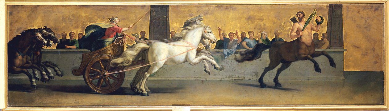 Edukacja Achillesa: Wyścigi rydwanów, połowa końca XVII wieku autorstwa Jean Baptiste de Champaigne