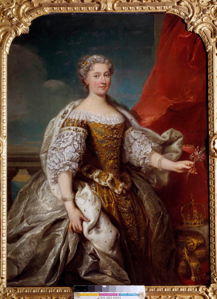 Portret Katarzyny Bnin Opalińskiej, żony Stanisława Lescińskiego, królowej Polski ówczesnej księżnej Lotaryngii i Baru (1680-1747) Obraz Jean Baptiste Van Loo (1684-1745) 1725 nd. 1,41x1,12 m² autorstwa Jean Baptiste van Loo