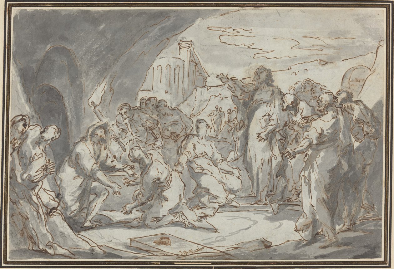 Wskrzeszenie Łazarza autorstwa Jean Baptiste van Loo