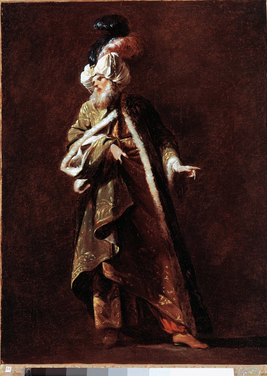 Imam Wielkiego Meczetu Obraz Jeana Barbaulta (1718-1762) 1748 Nd. 66x49 cm Paryż, Luwr autorstwa Jean Barbault