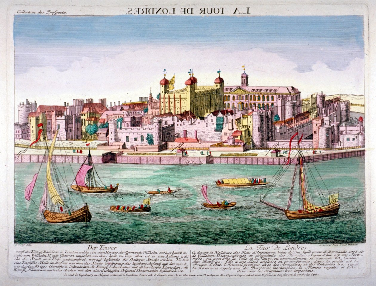 Tower of London, 1760 autorstwa Jean Benoit Winckler