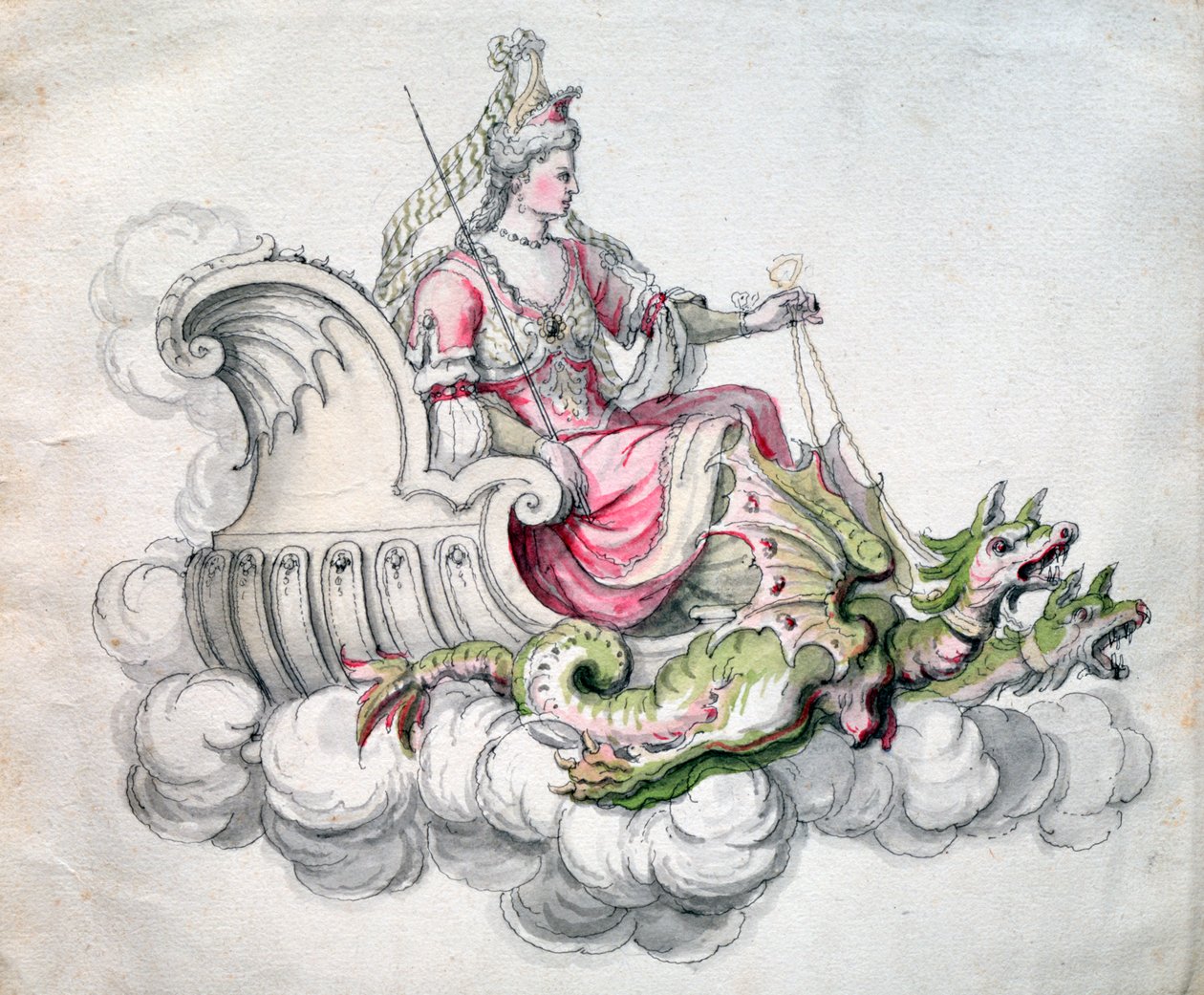 „Krzesło Medei”, c1675 autorstwa Jean Berain, Jean Baptiste Lully