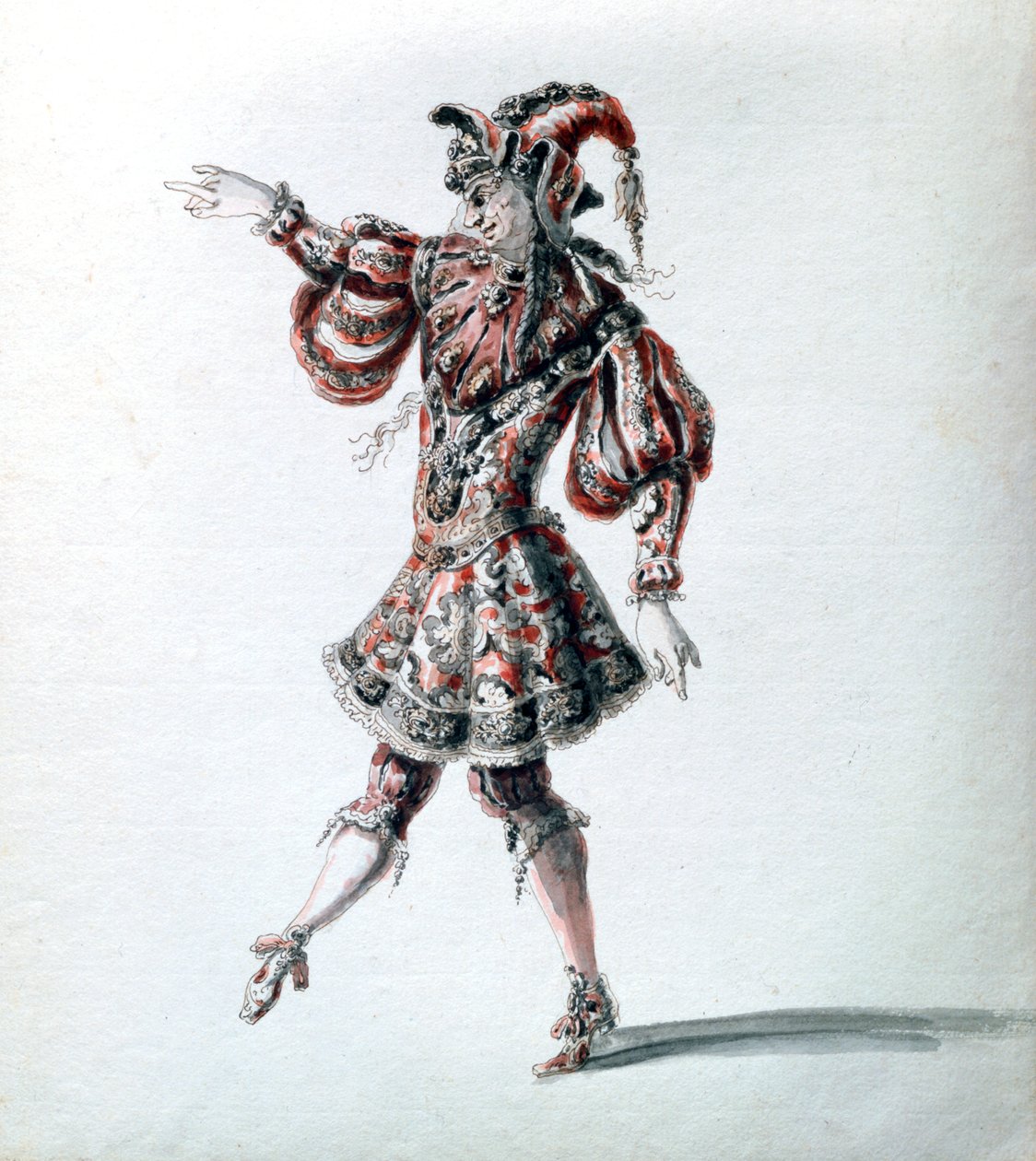 „Zaczarowany bohater”, c1684 autorstwa Jean Berain, Jean Baptiste Lully