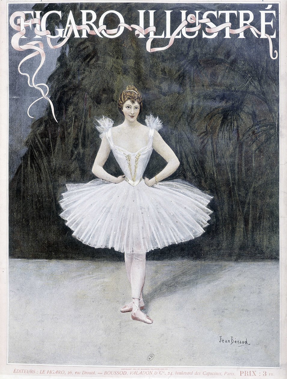 Tancerz opery - rysunek Jean Beraud (1849 - 1935), „Figaro Illustré”” autorstwa Jean Beraud