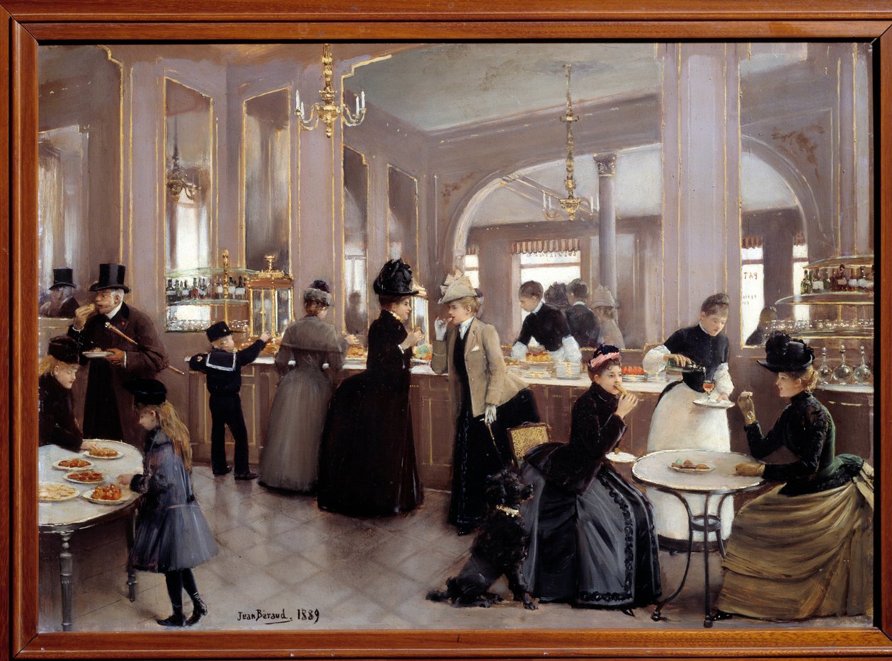 La passerie gloppe avenue des Champs Elysees. Obraz Jeana Berauda (1849 - 1935) autorstwa Jean Beraud