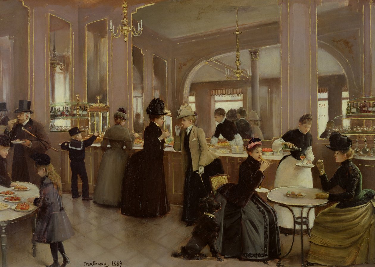 La pâtisserie Gloppe, Pola Elizejskie, 1889. autorstwa Jean Beraud