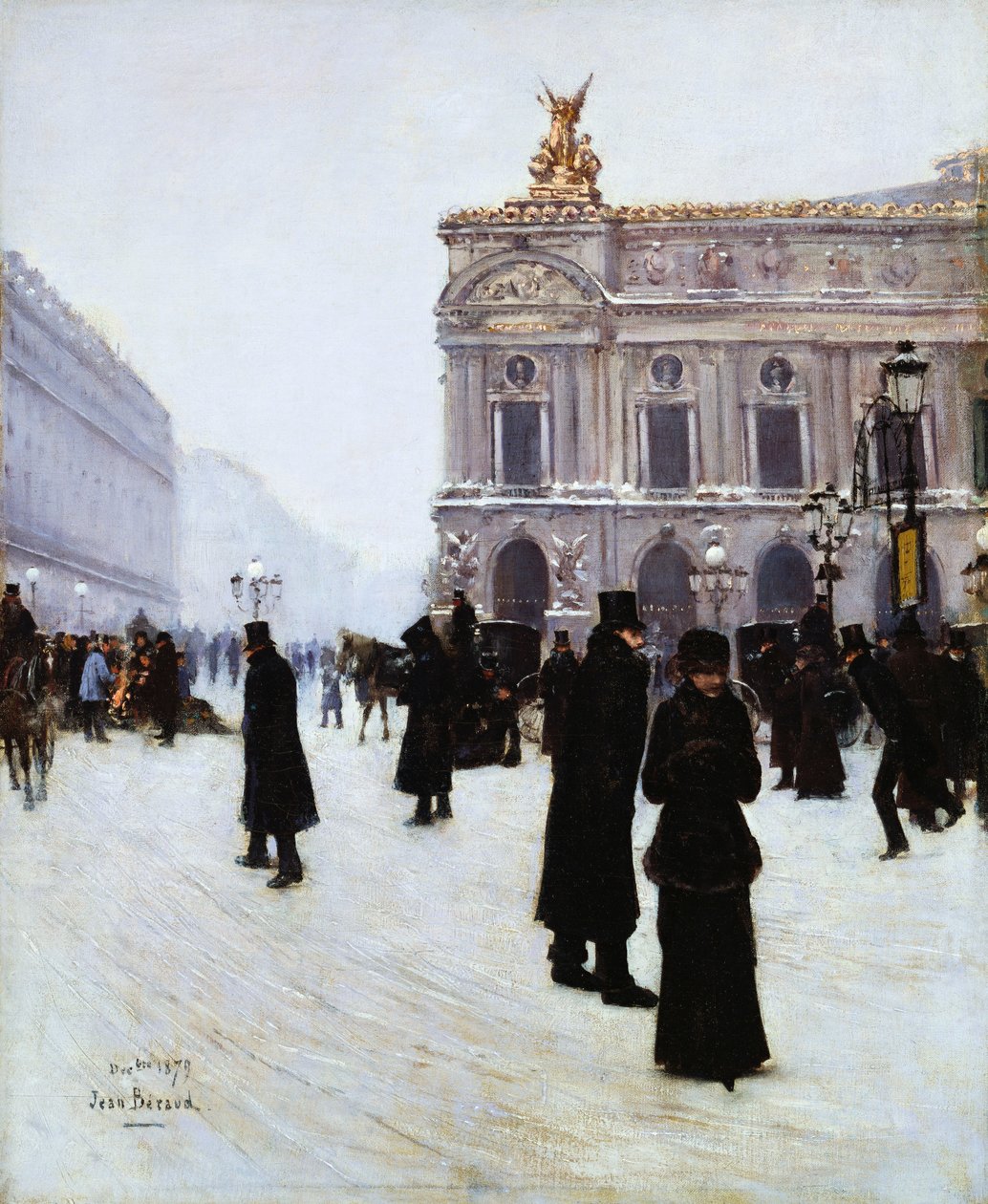 Przed Operą, Paryż, 1879 autorstwa Jean Beraud