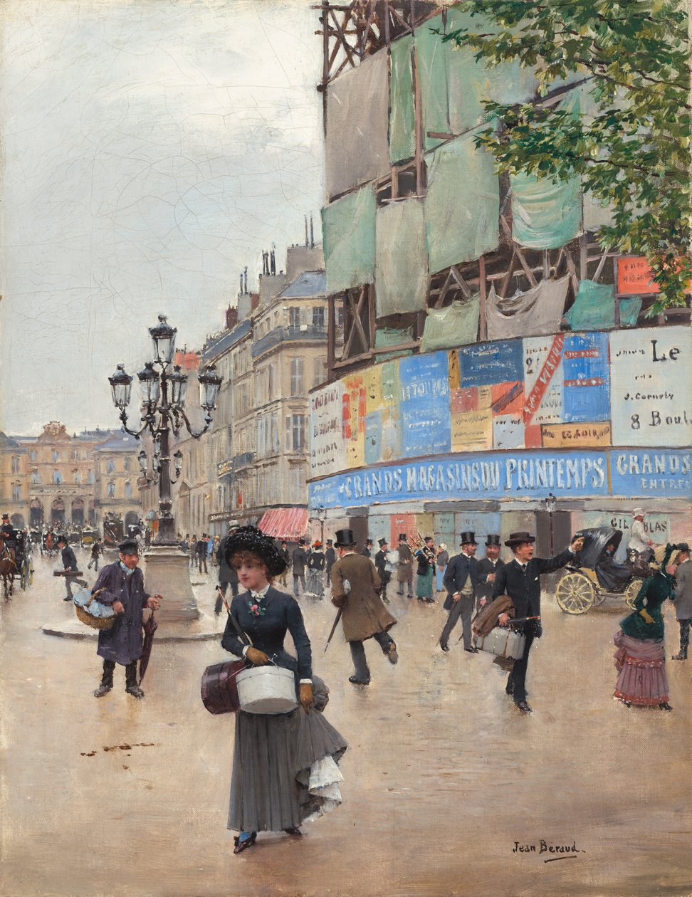 Paryż, rue du Havre, ok. 1882 (olej na płótnie) autorstwa Jean Beraud