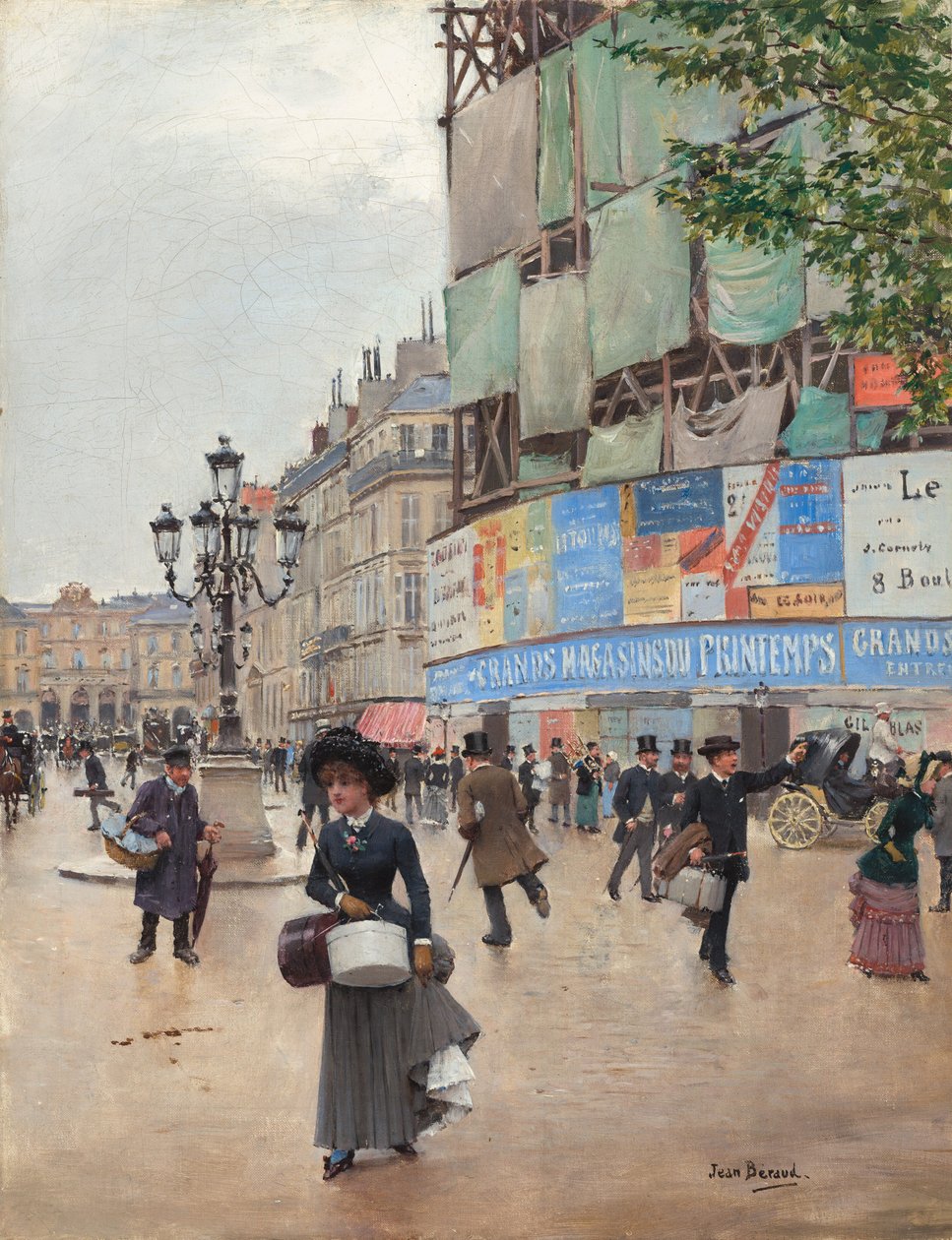 Paryż, rue du Havre, ok. godz. 1882. autorstwa Jean Beraud