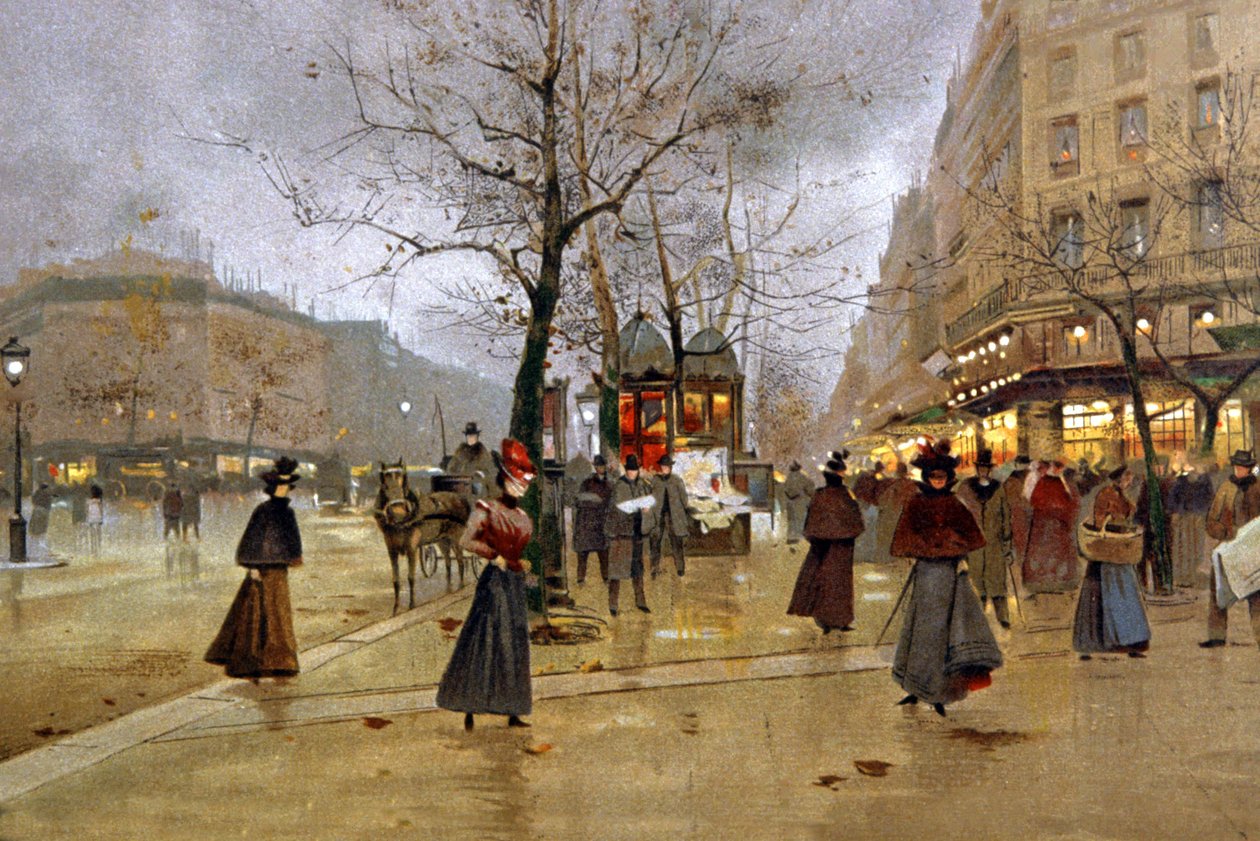Paryż, wielkie bulwary, ok. 1890 r. (obraz) autorstwa Jean Beraud