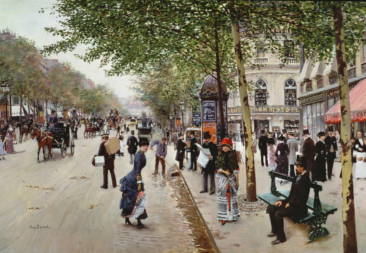 Paryska scena uliczna autorstwa Jean Beraud