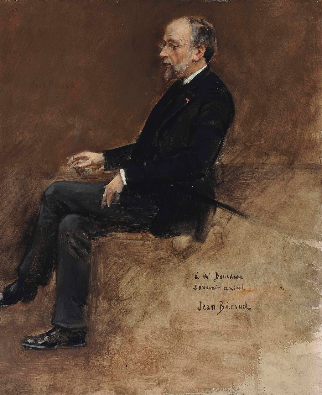 Portret Hippolyte Taine (olej na panelu) autorstwa Jean Beraud