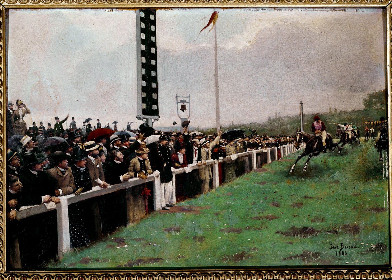 Wyścigi w Longchamp autorstwa Jean Beraud