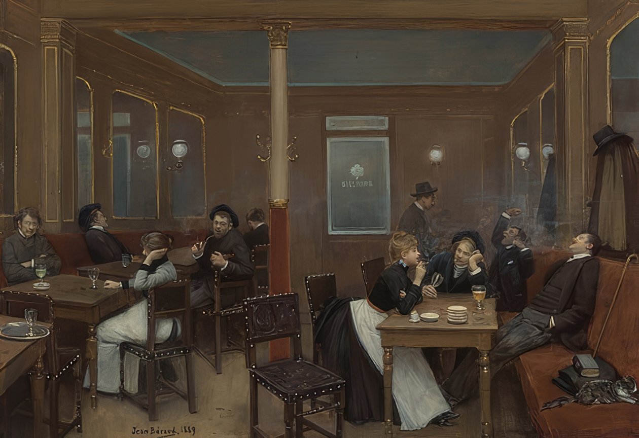 Studentenkneipe. 1889 autorstwa Jean Beraud