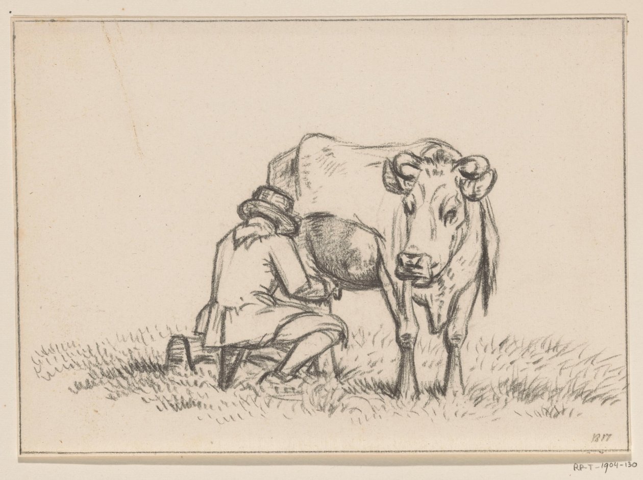 Krowa jest dojona autorstwa Jean Bernard