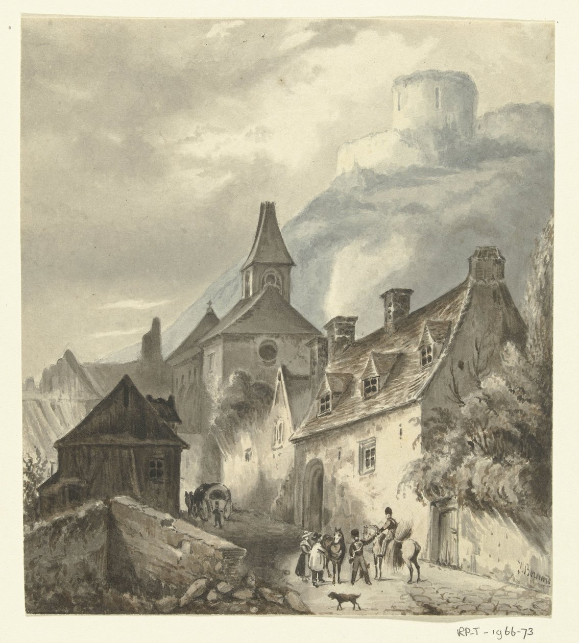 Widok na la Roche-Guyon autorstwa Jean Bernard