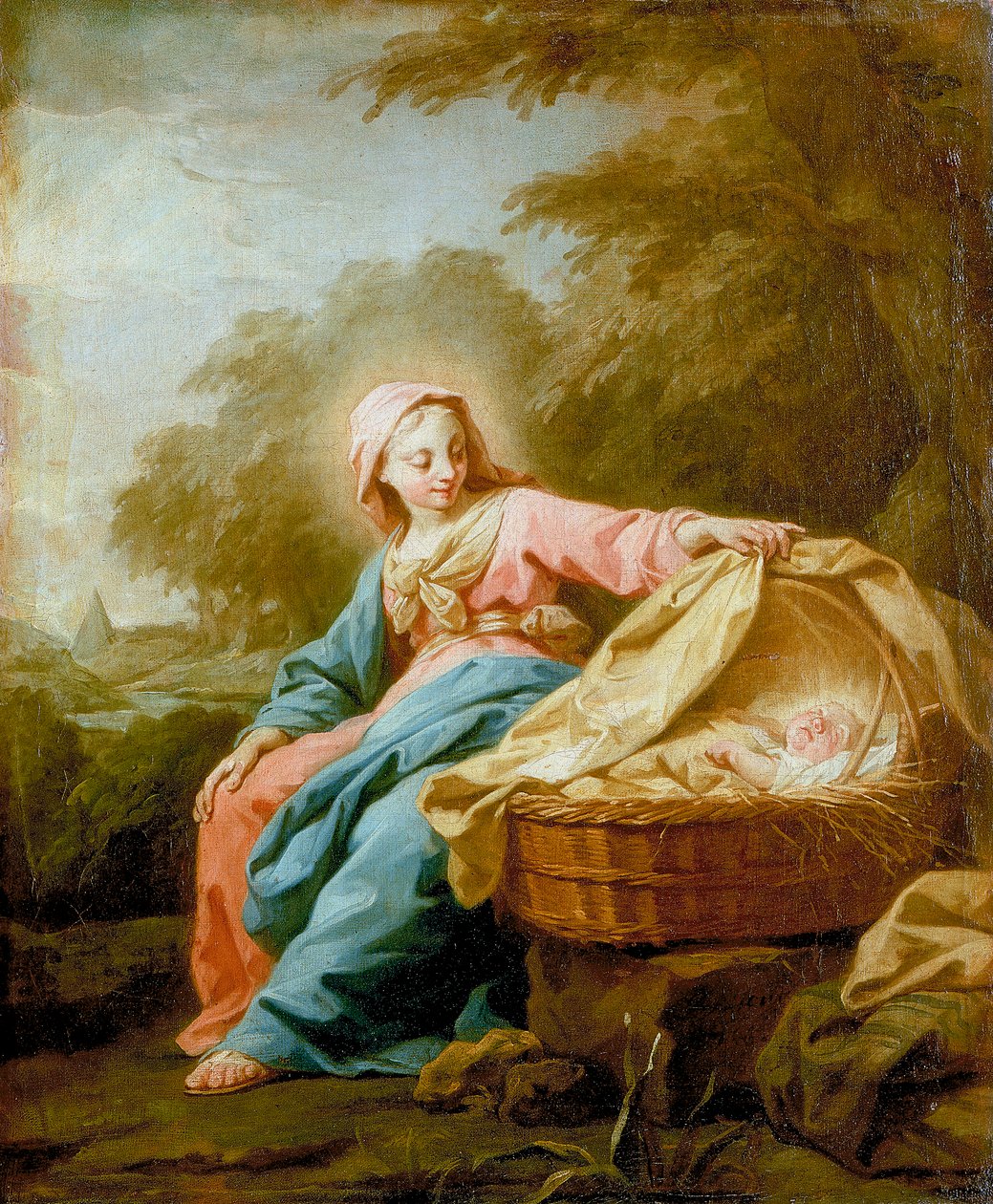 Odpocznij w ucieczce do Egiptu, 1756 autorstwa Jean Bernard Restout